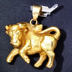 Sternzeichen Stier - Anhänger in massivem 585 / 14K Gold