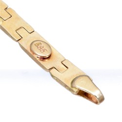 exquisites Armband aus wertvollem Bicolor 585er Gelb- und Weißgold (ca. 20 cm Länge) mit halb poliertem und halb mattiertem Design