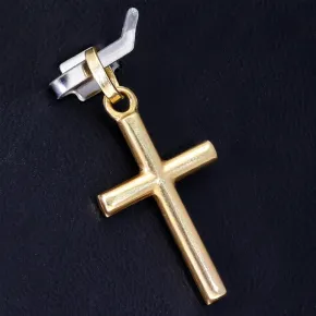 Schlichter, zeitloser Kreuzanhänger aus hochwertigem Gold 14k (585er)