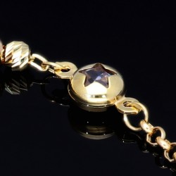 Funkelndes Kugelarmband aus 585 14K Gold in (ca. 20,0 cm Länge)
