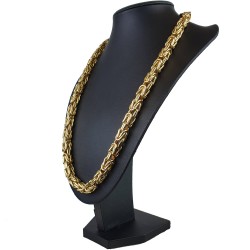 Sonderanfertigung: Megastarke goldene Königskette 585 (14k) in 66,5 cm Länge; 9,6mm Breite; ca. 97,5g
