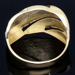 Damenring in 585 / 14K Gold in modernem Design in Ringgröße ca. 57-58