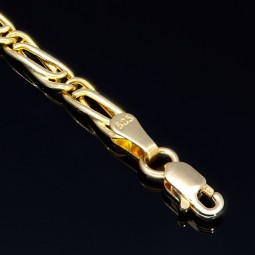 Baby - Armband mit Gravurplättchen aus hochwertigem 14k (585) Gold in ca. 13 cm Länge