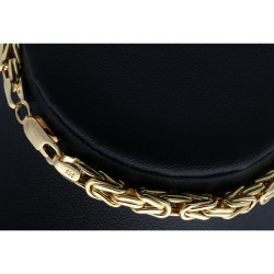 Goldenes Königsarmband (585er 14k), 4mm breit, 23cm lang