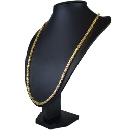 extralange, massive Premium-Königskette aus hochwertigem 14K Gold (585) in 70 cm Länge; ca. 4mm breit (ca. 75,4g)  Made in Germany mit FBM Stempel