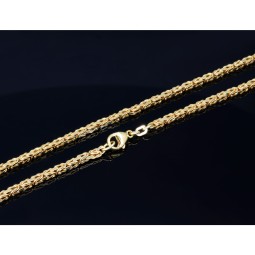 massive Premium-Königskette aus hochwertigem 14K Gold (585) in 60 cm Länge; ca. 3mm breit (ca. 36,0g) - Made in Germany mit FBM Stempel