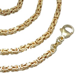 massive Premium-Königskette aus hochwertigem 14K Gold (585) in 60 cm Länge; ca. 3mm breit (ca. 36,0g) - Made in Germany mit FBM Stempel