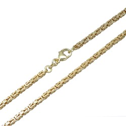 massive Premium-Königskette aus hochwertigem 14K Gold (585) in 60 cm Länge; ca. 3mm breit (ca. 36,0g) - Made in Germany mit FBM Stempel