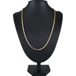 massive Premium-Königskette aus hochwertigem 14K Gold (585) in 60 cm Länge; ca. 3mm breit (ca. 36,0g) - Made in Germany mit FBM Stempel