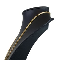 massive Premium-Königskette aus hochwertigem 14K Gold (585) in 60 cm Länge; ca. 3mm breit (ca. 36,0g) - Made in Germany mit FBM Stempel