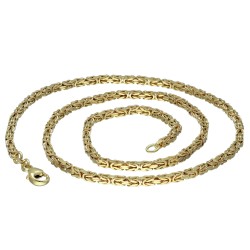 massive Premium-Königskette aus hochwertigem 14K Gold (585) in 55 cm Länge; ca. 3mm breit (ca. 32,9g) - Made in Germany mit FBM Stempel