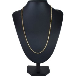 Filigran gearbeitete, massive Königskette aus hochwertigem 14K Gold (585) in 60 cm Länge; ca. 2mm breit (ca. 18g) - Made in Germany mit FBM Stempel