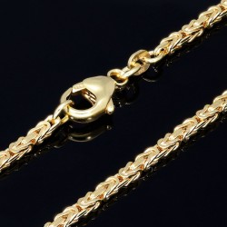 Massive, fein gearbeitete Königskette aus hochwertigem 14K Gold (585) in 55 cm Länge; ca. 2mm breit (ca. 13g) - Made in Germany mit FBM Stempel