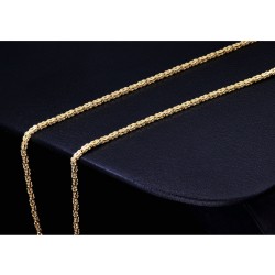Massive, fein gearbeitete Königskette aus hochwertigem 14K Gold (585) in 55 cm Länge; ca. 2mm breit (ca. 13g) - Made in Germany mit FBM Stempel