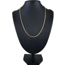 Massive, fein gearbeitete Königskette aus hochwertigem 14K Gold (585) in 55 cm Länge; ca. 2mm breit (ca. 13g) - Made in Germany mit FBM Stempel