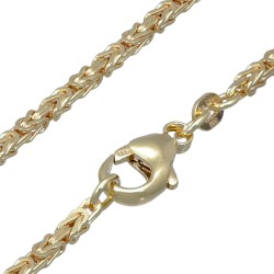Massive, fein gearbeitete Königskette aus hochwertigem 14K Gold (585) in 55 cm Länge; ca. 2mm breit (ca. 13g) - Made in Germany mit FBM Stempel