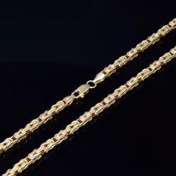 Glänzende Königskette aus 14k (585) Gold in 60 cm Länge (ca. 3,5 mm breit)