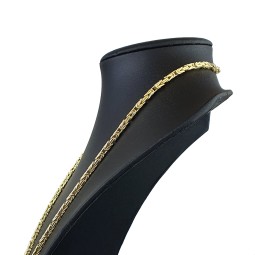 Königskette aus edlem, hochwertigem 585er Gelbgold (14k)- 65cm lang, 3,5 mm breit