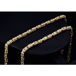 Königskette aus edlem, hochwertigem 585er Gelbgold (14k)- 65cm lang, 3,5 mm breit