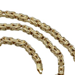 Königskette aus edlem, hochwertigem 585er Gelbgold (14k)- 65cm lang, 3,5 mm breit