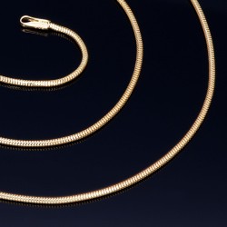 Edle Schlangenkette für Damen aus hochwertigem 585er (14k) Gelbgold in 45cm