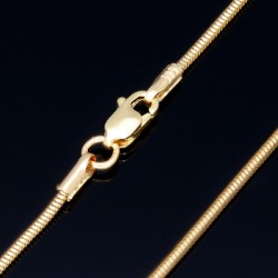 Edle Schlangenkette für Damen aus hochwertigem 585er (14k) Gelbgold in 45cm