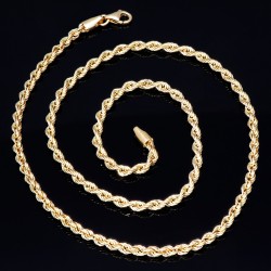 Sehr schöne, glänzende, Kordelkette für Damen in ca. 42 cm Länge aus 585er Gold (14k)