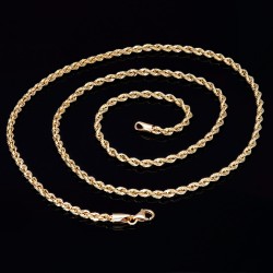 Funkelnde Kordelkette für Damen in ca. 55 cm Länge aus hochwertigem 585er Gold 14k