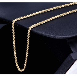 Funkelnde Kordelkette für Damen in ca. 55 cm Länge aus hochwertigem 585er Gold 14k