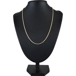 Funkelnde Kordelkette für Damen in ca. 55 cm Länge aus hochwertigem 585er Gold 14k