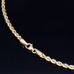 Funkelnde Kordelkette für Damen in ca. 55 cm Länge aus hochwertigem 585er Gold 14k