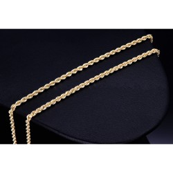 Funkelnde Kordelkette für Damen in ca. 55 cm Länge aus hochwertigem 585er Gold 14k