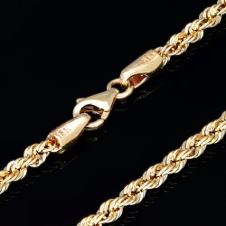 Funkelnde Kordelkette für Damen in ca. 55 cm Länge aus hochwertigem 585er Gold 14k