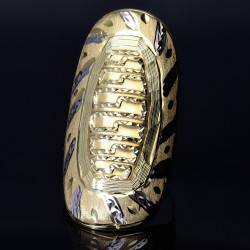 Wunderschöner, langer Damenring in 585 / 14K Bicolor Gold mit Eyecatcher - Effekt n in Ringgröße ca. 57 / 58