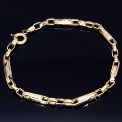 Edles Greco - Ankerarmband aus hochwertigem 14K 585er Gold (ca. 23 cm Länge)