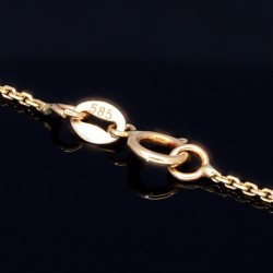 Bezaubernde Goldkette mit Engelsflügel - Anhänger in edlem 14K / 585 Gelbgold