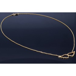 Bezaubernde Goldkette mit Engelsflügel - Anhänger in edlem 14K / 585 Gelbgold