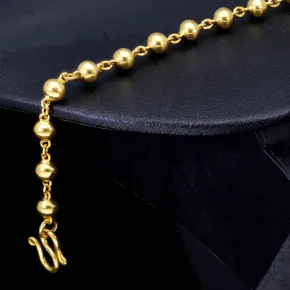 Wertvolles Kugelarmband aus hochkarätigem 965er 23K Gold mit außergewöhnlichem, stilvollen Verschluss in ca. 17,2 cm Länge 7,6g ( 1/2 Thailändisches Baht )