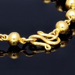 Wertvolles Kugelarmband aus hochkarätigem 965er 23K Gold mit außergewöhnlichem, stilvollen Verschluss in ca. 17,2 cm Länge 7,6g ( 1/2 Thailändisches Baht )