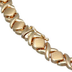 Elegantes, enganliegendes Collier für Damen aus hochwertigem 585er (14k) italienischem Gold (Länge ca. 42 cm) - Made in Italy