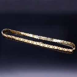Elegantes, enganliegendes Collier für Damen aus hochwertigem 585er (14k) italienischem Gold (Länge ca. 42 cm) - Made in Italy