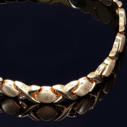 Exquisites Armband für Damen aus hochwertigem 585er (14k) italienischem Gold (Länge ca. 19 cm) - Made in Italy