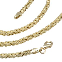 Glänzende und hochwertige Königskette aus 585 Gold 14K (55 cm lang, 2 mm breit)