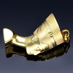 Edler Nofretete - Goldanhänger aus hochwertigem 585er / 14K Gold